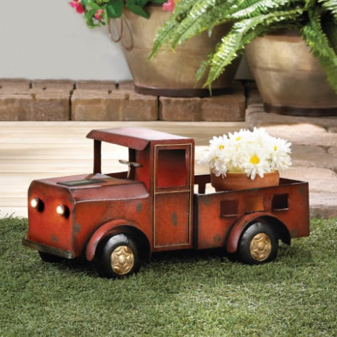 Skørter | Red Truck Solar Light Flower Pot