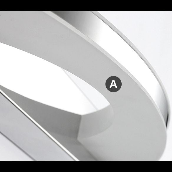 Skorter | Leigh Modern Minimalist Oval LED Wall Lamp Chrome Bedroom/Bathroom Metal Acrylic