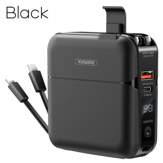 Skorter | 4-in-1 Fast Charging Wall Charger, with Power Bank Function, Charging Cable & Phone Adapter, for Home, Office and Travel (US Standard Plug)