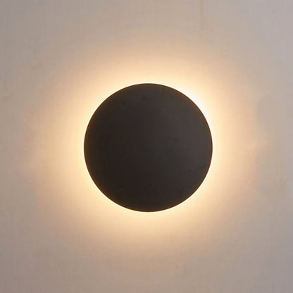 Skorter | Orr Modern Round Wall Lamp - Black/White/Gold, Metal, Living Room