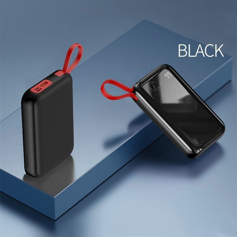 Skorter | 10000mAh Power Bank with Built-in Cable & 3 Outputs, for Phone & Tablet