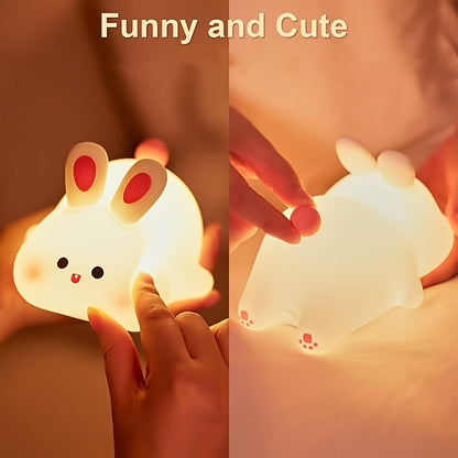 Skorter | BunnyLight - Cute Bunny Night Light, USB Rechargeable with Dimming Features