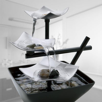 Skørter | Water Fountain Soothing Sound Machine - Automatic Pump, Deep Basin & Natural River Stones
