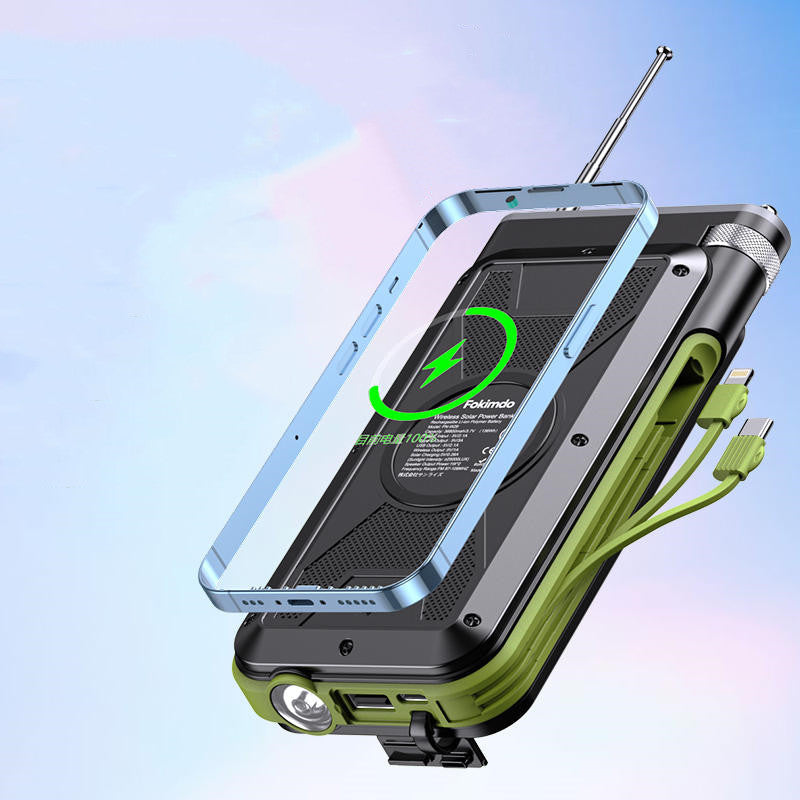 Skorter | 20000mAh Solar Power Bank With Built-in Cable