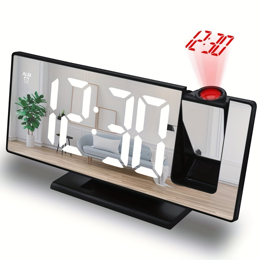 Skorter | ProjectTime - Large LED Mirror Clock with Projection