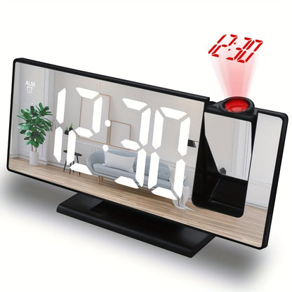 Skorter | ProjectTime - Large LED Mirror Clock with Projection