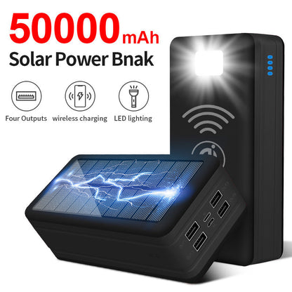 Skorter | Massive 50000 mAh Capacity Wireless Solar Power Bank