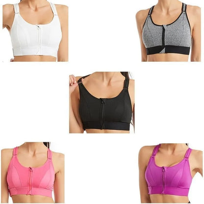 Skorter | Wireless Support Super Tight Impact Resistant Zip Sports Bra