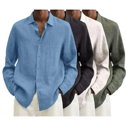 Skorter | Linen Long Sleeve Shirt for Men