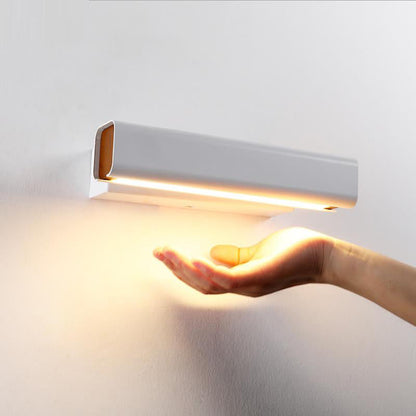 Skorter | Aqsa Modern LED Wall Lamp Indoor Reversible Rectangular Metal/Wood Living Room