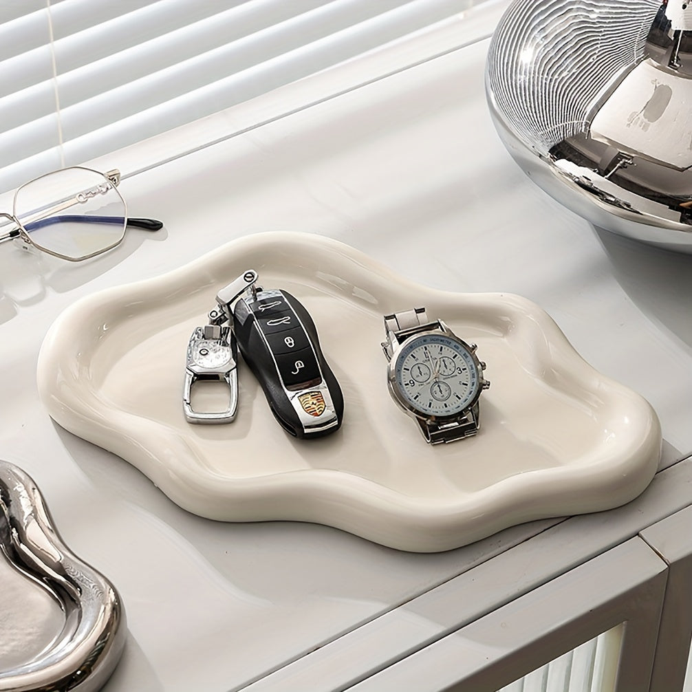 Skorter | CloudDish - Large Molded Ceramic Jewelry Bowl | For Chains, Earrings & Glasses