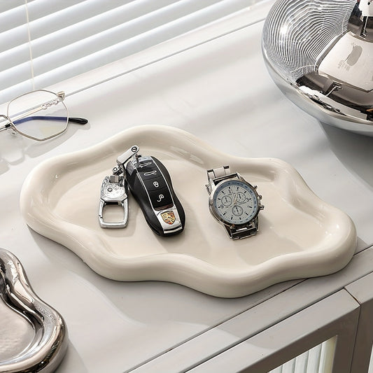 Skorter | CloudDish - Large Molded Ceramic Jewelry Bowl | For Chains, Earrings & Glasses