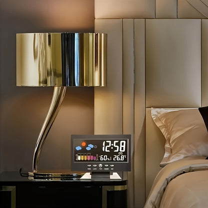 Skorter | SilentTime - Silent Digital Alarm Clock with Temperature & Humidity Display