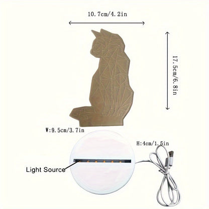 Skorter | CatLys - Geometric 3D Night Lamp USB Table Lamp
