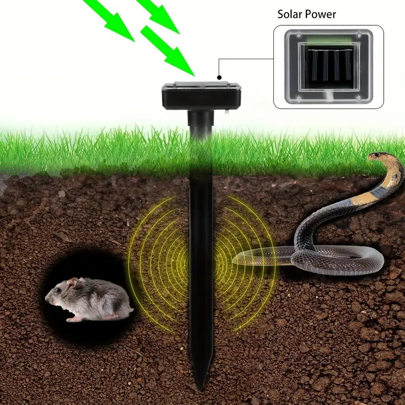 Skorter | Solar-powered snake and pest deterrent – Ultrasonic device for the garden