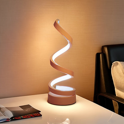 Skorter | Modern Spiral Table Lamp – Creative LED Desk Lamp with Gentle Warm Light, Perfect for Bedroom, Living Room, and Study Decor