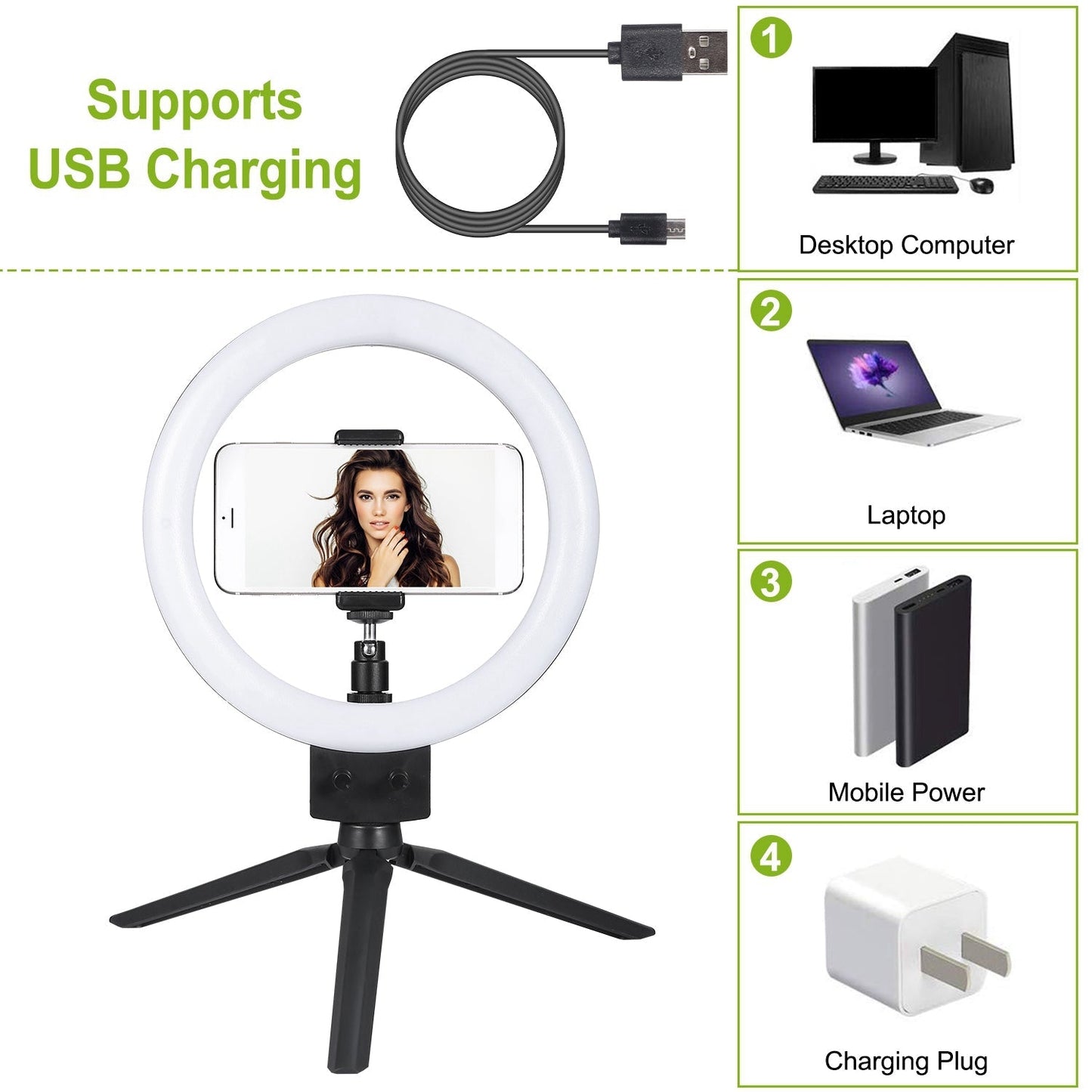 Skorter | 9" Dimmable LED Ring Light with Stand