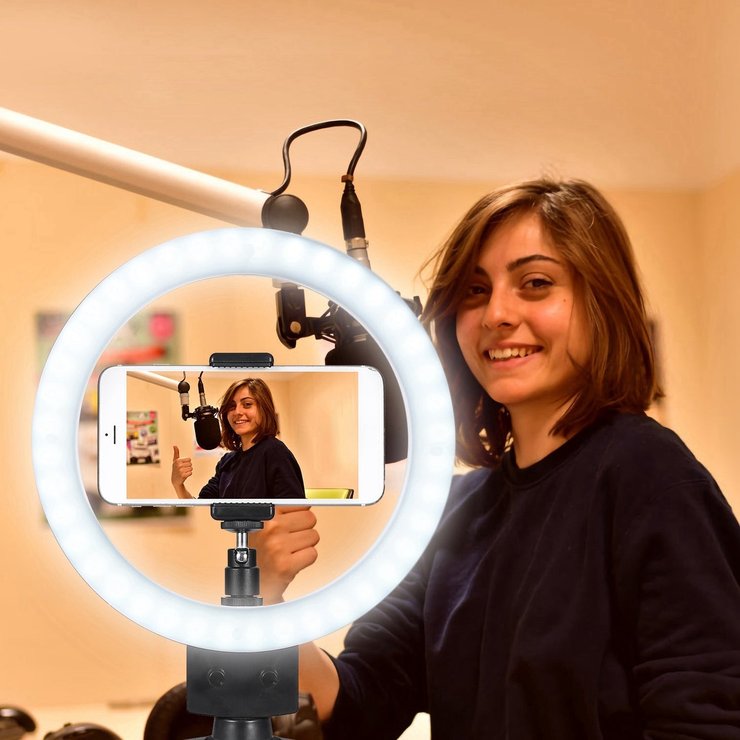 Skorter | 9" Dimmable LED Ring Light with Stand