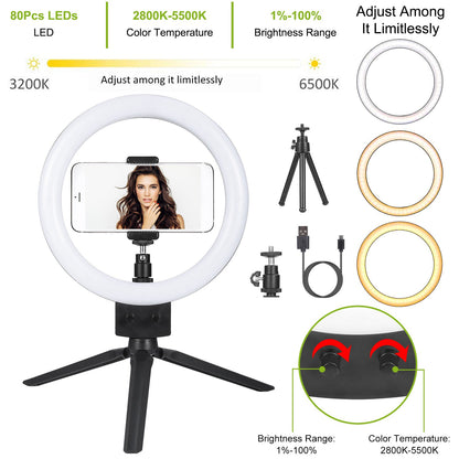 Skorter | 9" Dimmable LED Ring Light with Stand