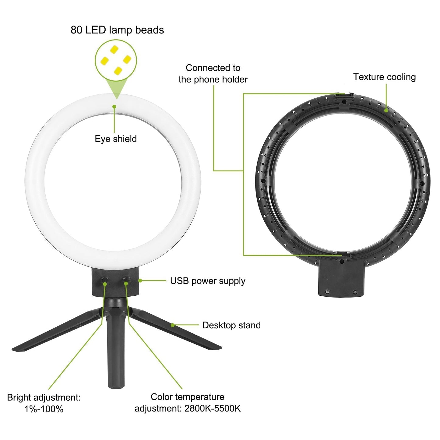 Skorter | 9" Dimmable LED Ring Light with Stand