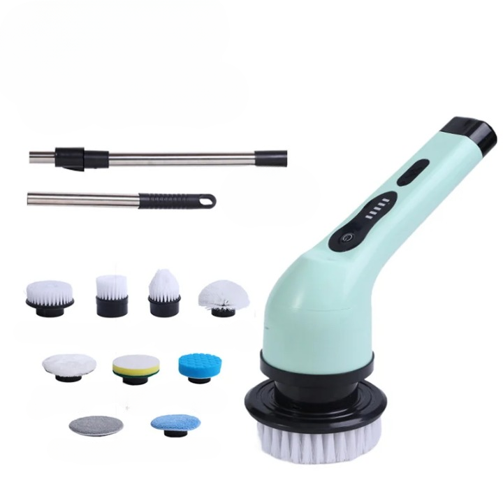 Skorter | 9-in-1 Electric Spin Cleaning Brush with LED Display – 1+1 FREE