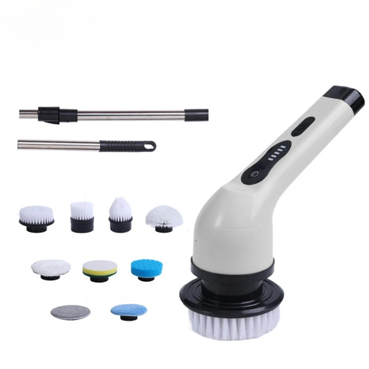 Skorter | 9-in-1 Electric Spin Cleaning Brush with LED Display – 1+1 FREE