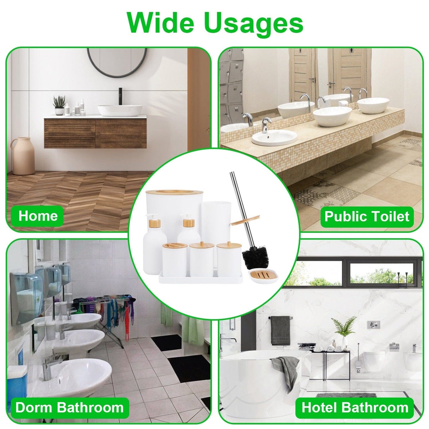 Skorter | 9-piece: Bathroom Accessory Set