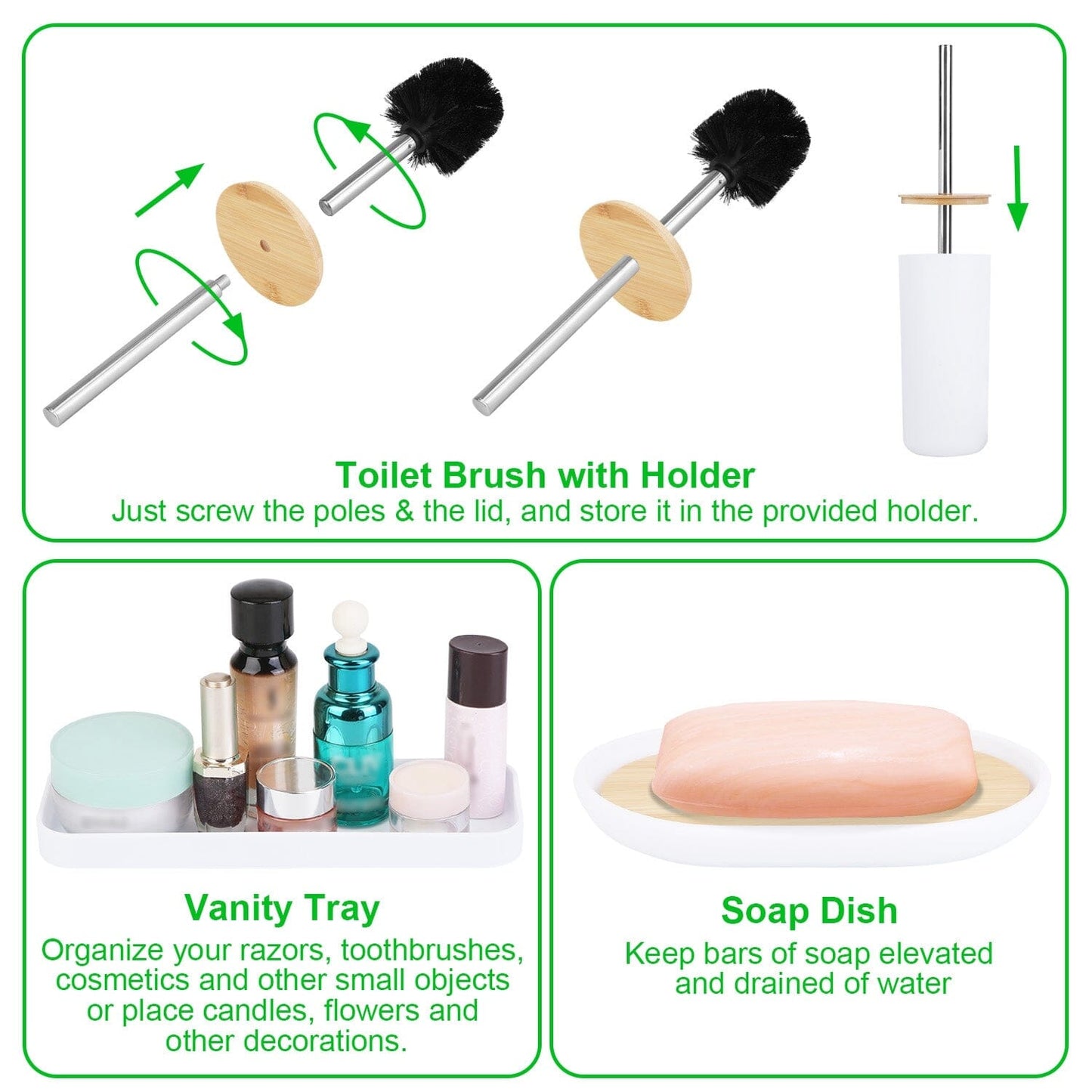 Skorter | 9-piece: Bathroom Accessory Set