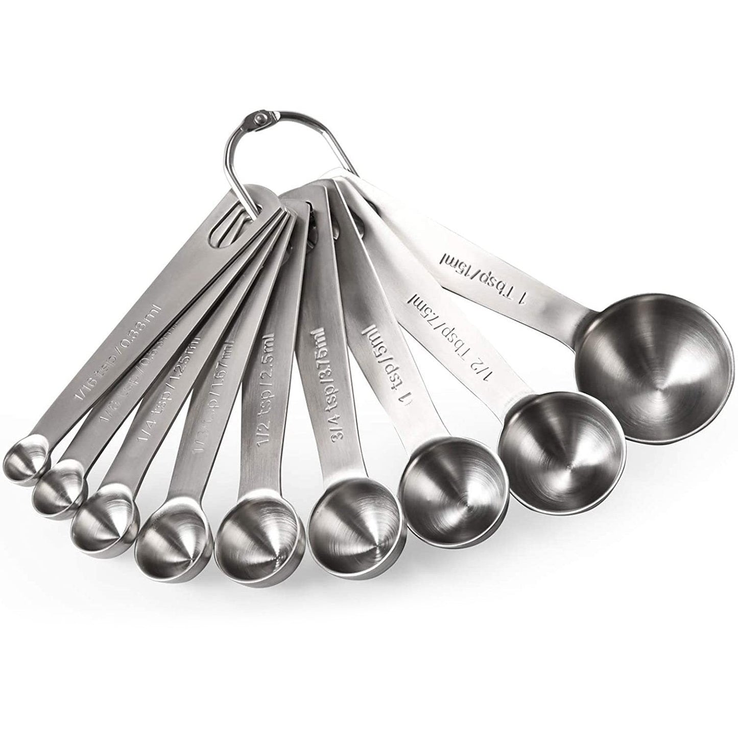 Skorter | 9-piece set: stainless steel measuring spoons for dry and liquid ingredients