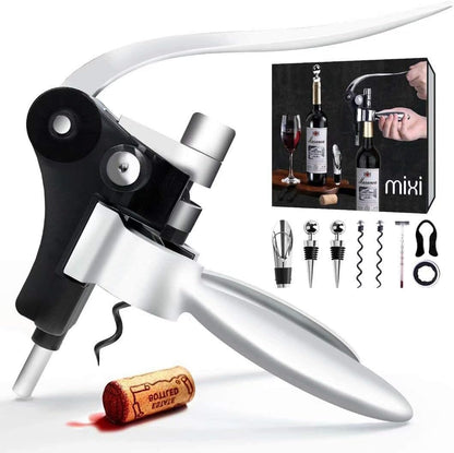 Skorter | 9-piece set: corkscrew set with corkscrew, foil cutter, thermometer, stopper and more