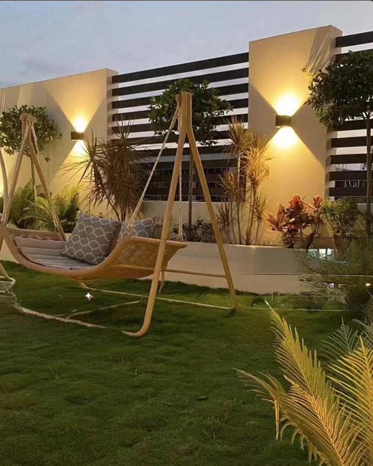 Skorter | LED Outdoor Up Down Wall Light | Waterproof Metal Fixture for Patio. Garden & Entryway Illumination