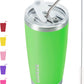 Skørter | 20 oz Insulated Glass With Lid And Straw In Stainless Steel Coffee Tumbler Cup, Green