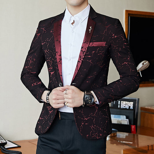 Snygg kavajjacka för män med marmorerad design Skorter