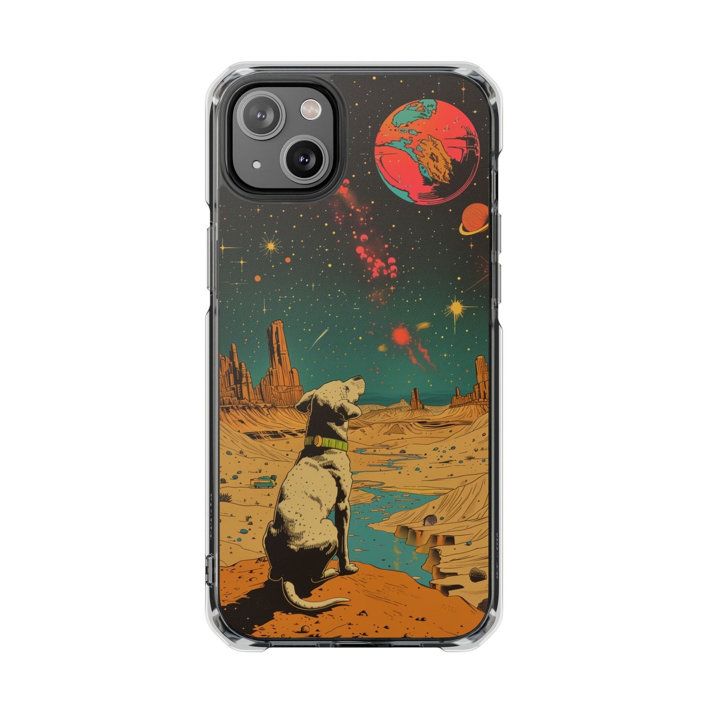 Skorter | Dog Astronaut Magnetic Clear Case for iPhone Series