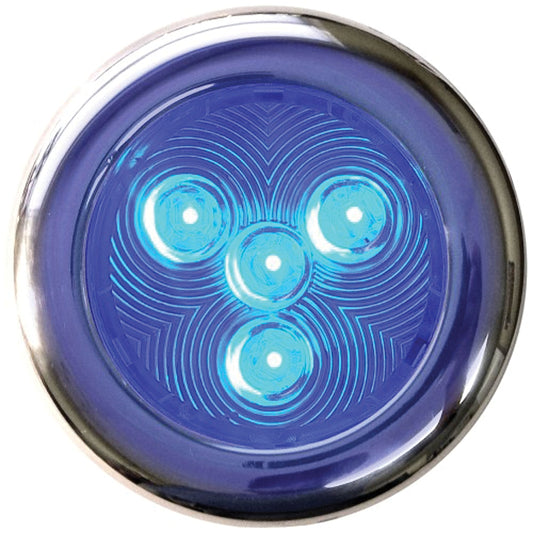 Skorter | T-H Marine Led Puck Light, 3-Inch Stainless Steel/Blue, Perfect For Boats And Outdoor Use