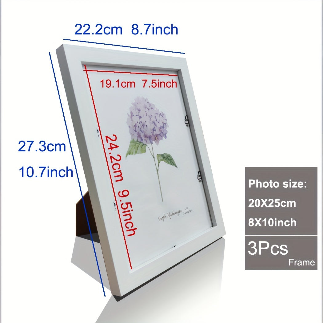 Skorter | 3-part Wooden Picture Frame - Classic Picture Frame for Wall and Table Decoration, Perfect for Parties and Gifts