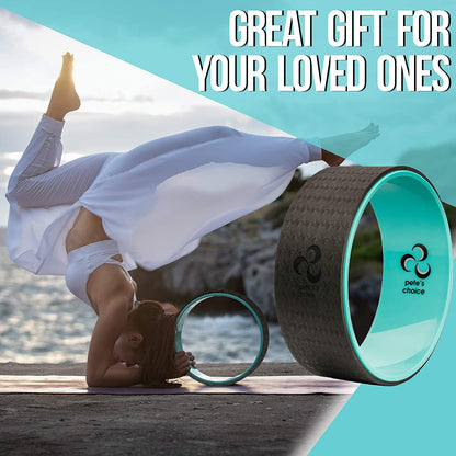 Skørter | Pete's Choice Yoga Wheels with Yoga Strap & Exercise Guide | Comfortable & Durable Yoga Balance Accessory | Increase Flexibility | Improve Posture