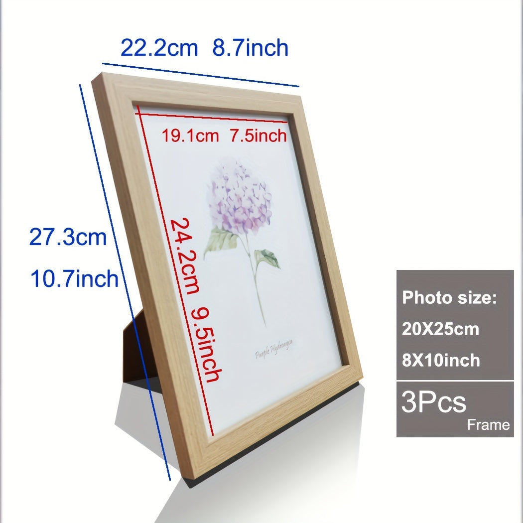 Skorter | 3-part Wooden Picture Frame - Classic Picture Frame for Wall and Table Decoration, Perfect for Parties and Gifts
