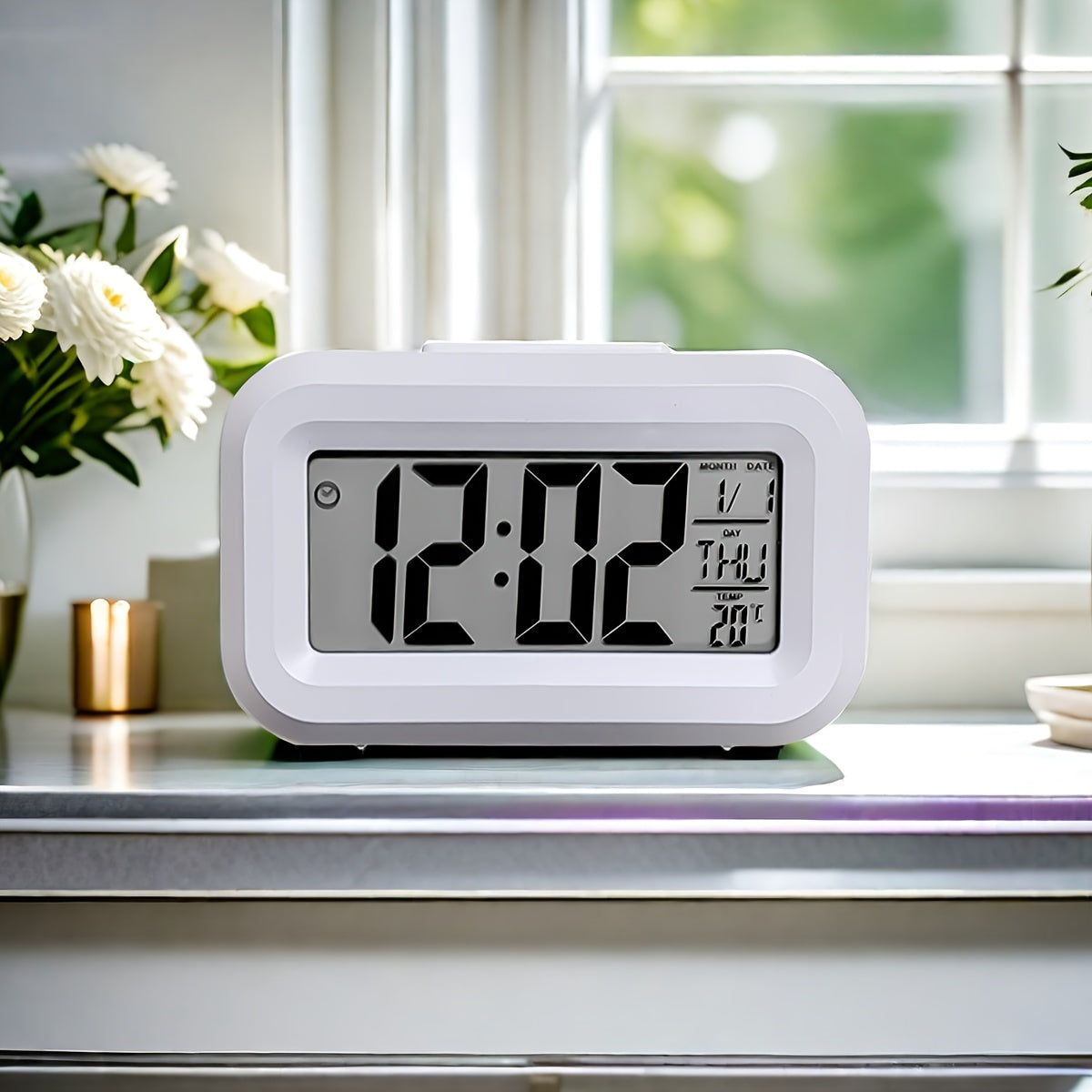 Skorter | GlowClock - Digital Alarm Clock with Date and Light Display