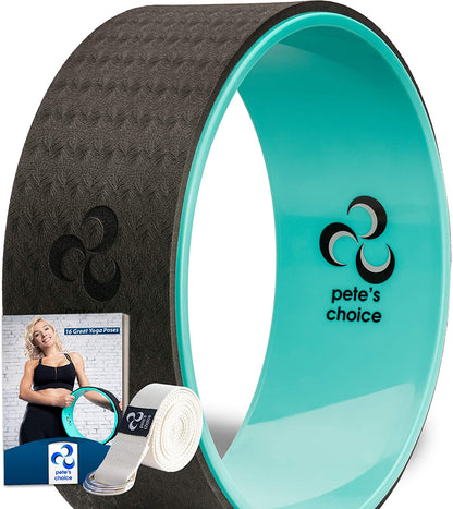Skørter | Pete's Choice Yoga Wheels with Yoga Strap & Exercise Guide | Comfortable & Durable Yoga Balance Accessory | Increase Flexibility | Improve Posture