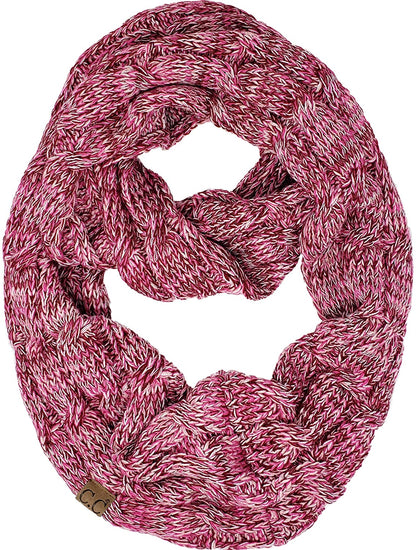 Skorter | Funky Junque’s Beanies Matching Ribbed Winter Warm Cable Knit Infinity Scarf