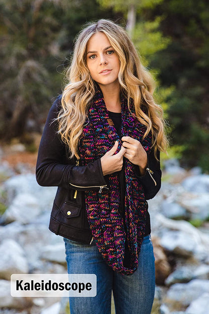 Skorter | Funky Junque’s Beanies Matching Ribbed Winter Warm Cable Knit Infinity Scarf