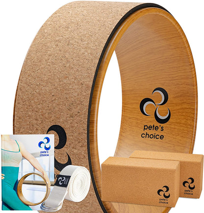 Skørter | Pete's Choice Yoga Wheels with Yoga Strap & Exercise Guide | Comfortable & Durable Yoga Balance Accessory | Increase Flexibility | Improve Posture