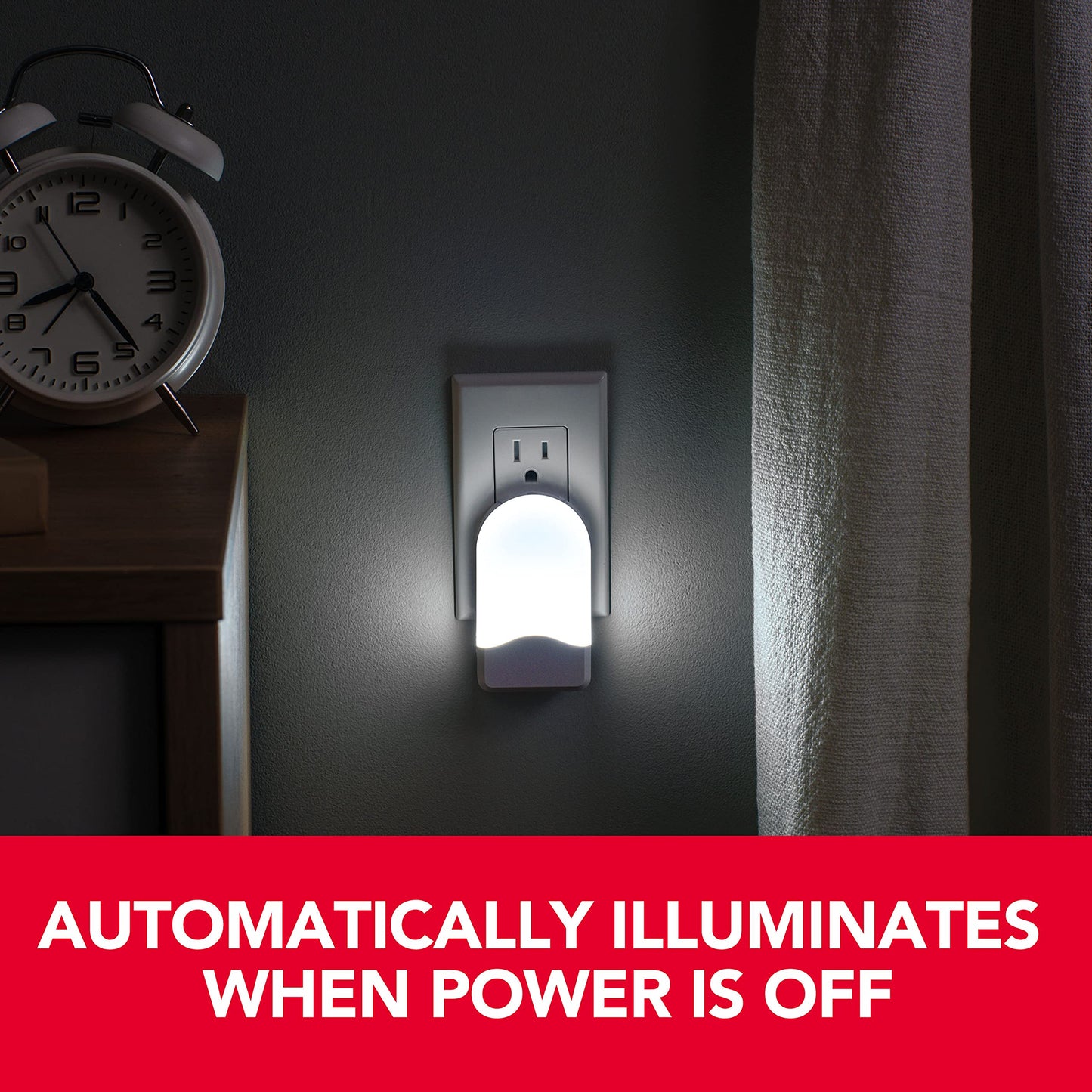 Skorter | Sunbeam 3-in-1 Instabeam LED Night Light - Clear White & Soothing Blue, Rechargeable, Twilight to Dawn