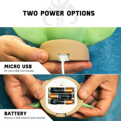 Skorter | Star Wars Baby Yoda Led Night Light - Green Silicone Lamp, Battery/Usb Powered, Collector's Edition