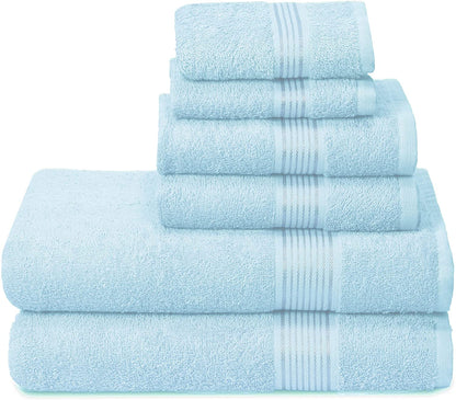 Skorter | 6 Pack Ultra Soft Cotton Quick Dry Towel Set