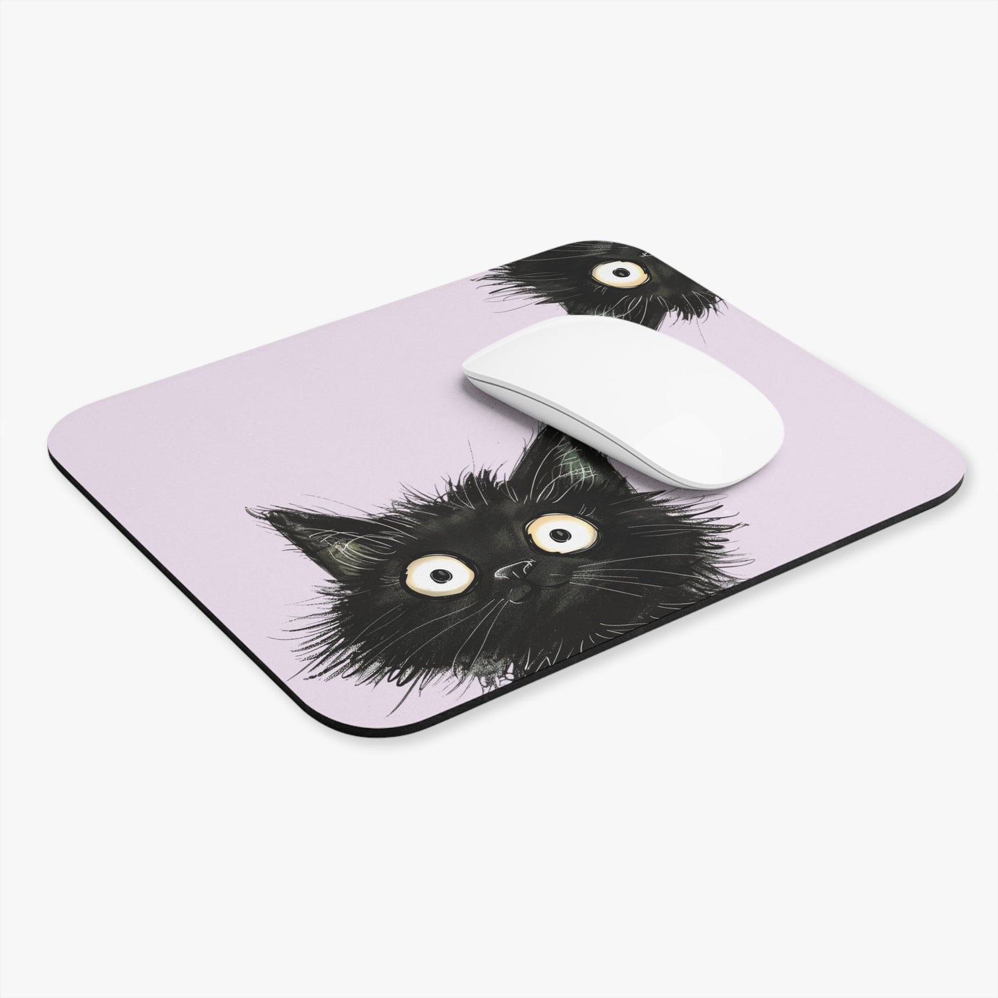 Skorter | Black Cat Mouse Pad