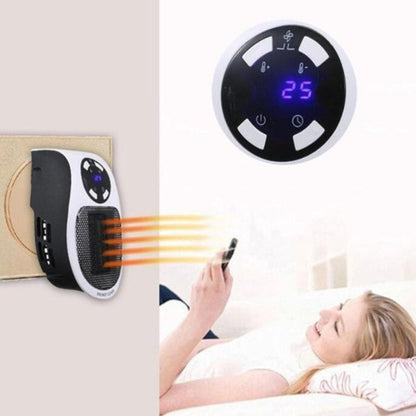 Skorter | 500W Room Heater - LED Display Wall Socket Electric Plug with Adjustable Thermostat & Timer