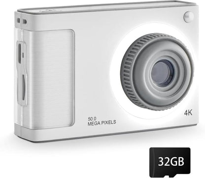 Skorter | 1080P Kids Camera with 32GB Card, 48MP 8X Zoom Digital Point-and-Shoot Camera