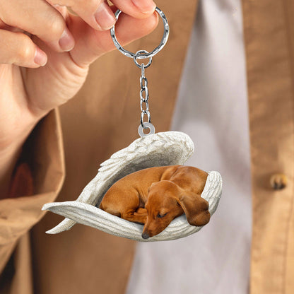 Skorter | Dachshund Sleeping Angel Acrylic Keychain